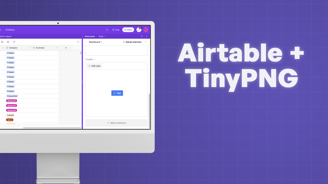 "Airtable + TinyPNG free script"