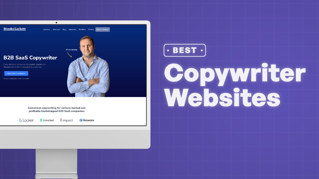 "Best Copywriter Websites" with screenshots of the best Copywriter websites