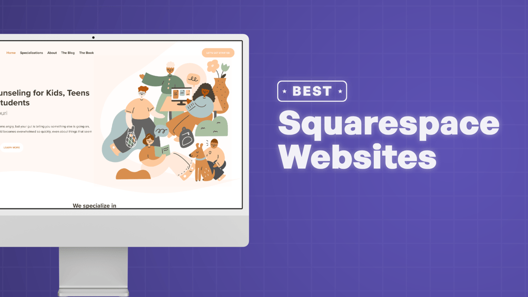 "Best Squarespace Websites" with screenshots of the websites on Squarespace