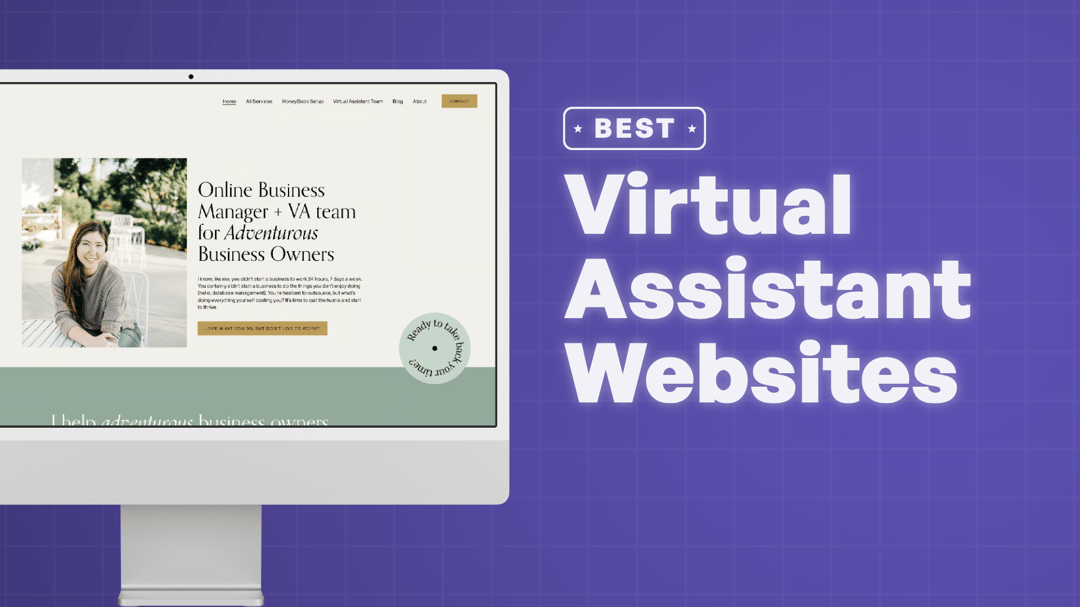 "Best virtual asssitant Websites" with screenshots of the virtual assistant websites