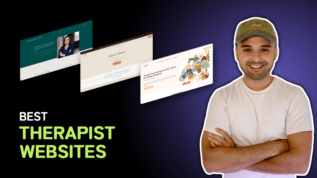 "Best therapist websites" with therapist website examples