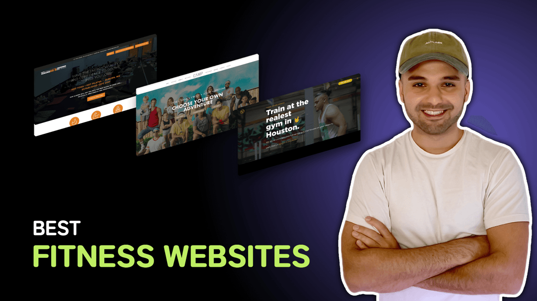 "Best Fitness Websites" with collage of my favorite fitness website examples