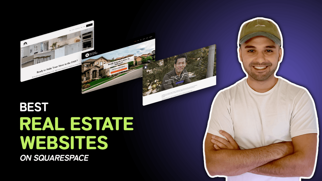 "Best Real Estate Websites on Squarespace" with screenshots of the real estate websites on Squarespace