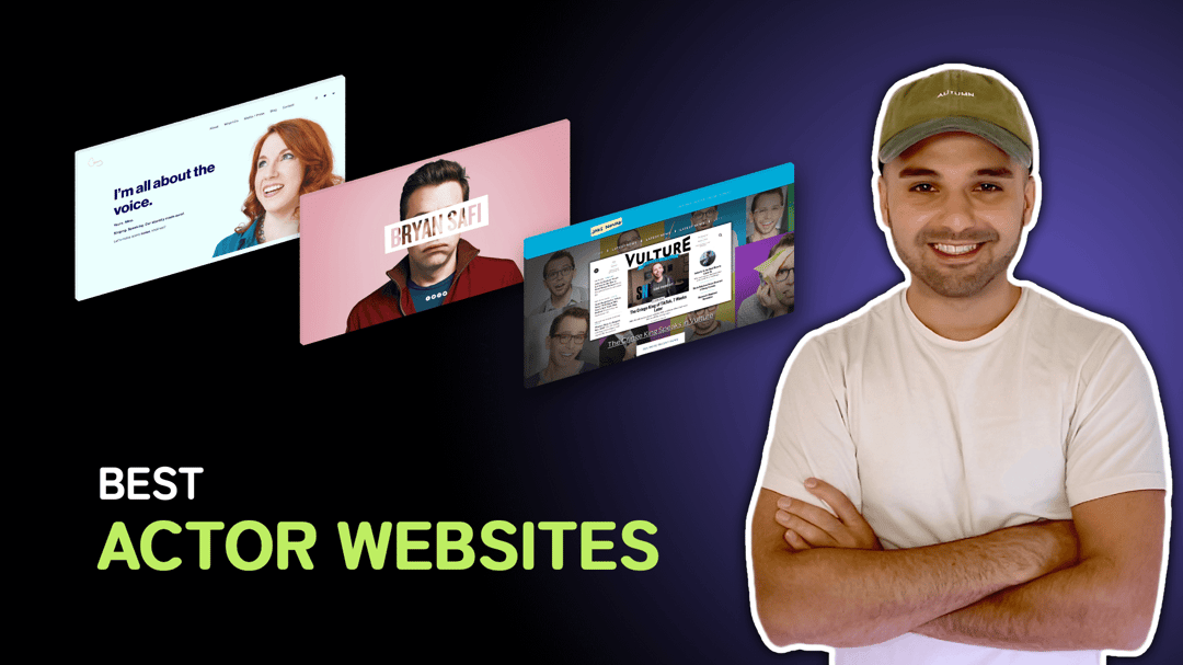"Best Actor Websites" with screenshots of the actor websites