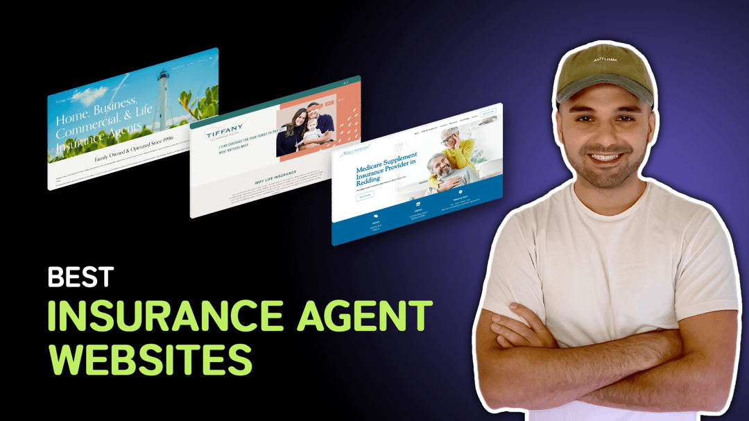 "Best Insurance Agent Websites" with screenshots of the Insurance Agent websites
