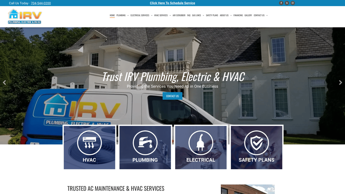 IRV Plumbing, Electric & HVAC