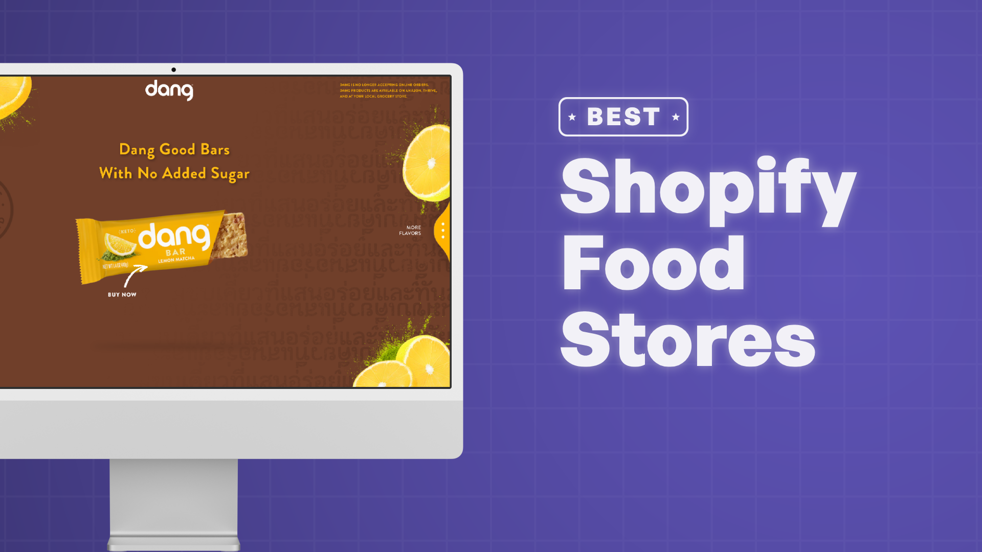 "Best Food and Beverage Websites on Shopify" with screenshots of the food and beverage stores on Shopify