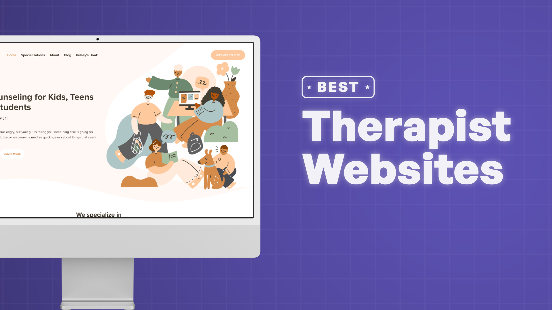 "Best therapist websites" with therapist website examples