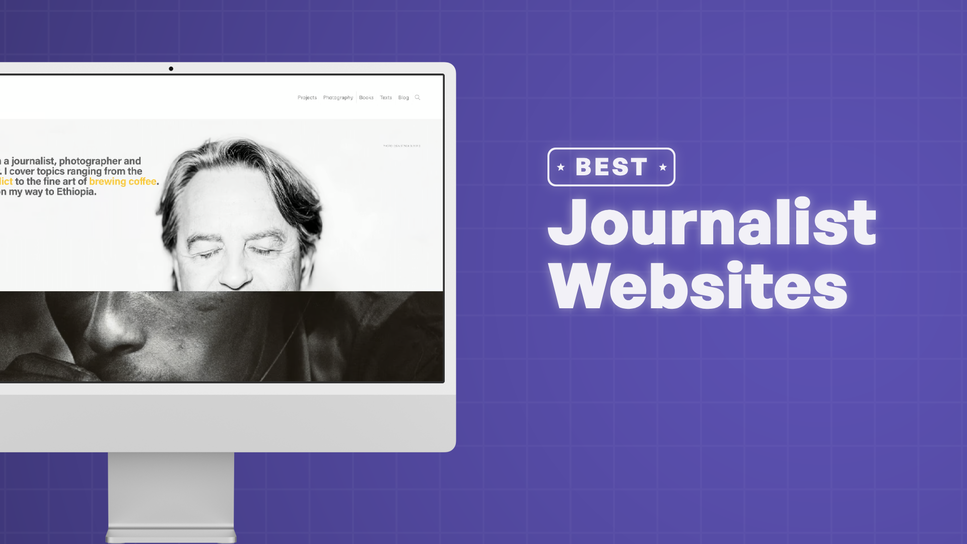 "Best Journalist Websites" with screenshots of the journalist websites