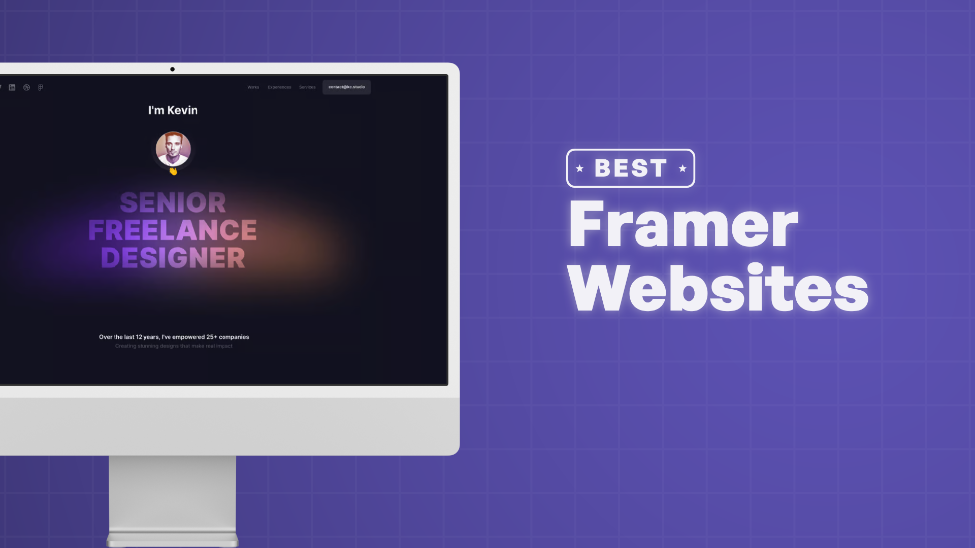 "Best Framer Websites" with screenshots of the best websites on Framer 