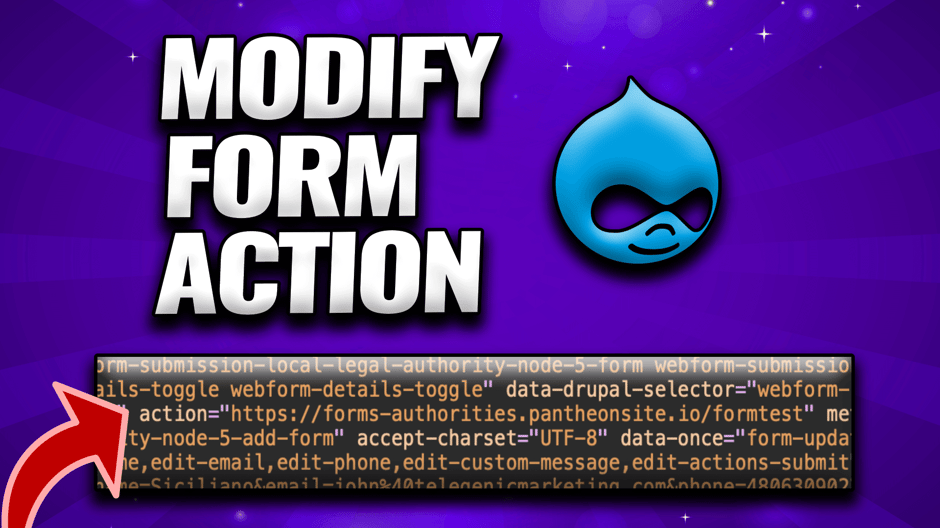 How to modify form action pointing to form action in Drupal