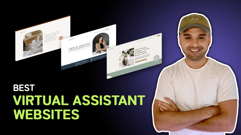 "Best virtual asssitant Websites" with screenshots of the virtual assistant websites