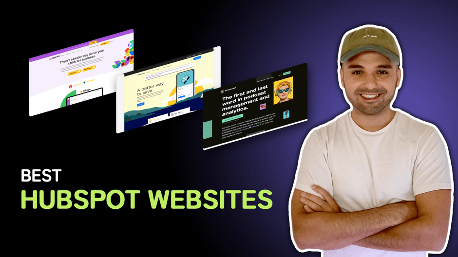 "Best Websites on HubSpot" with screenshots of the websites on HubSpot