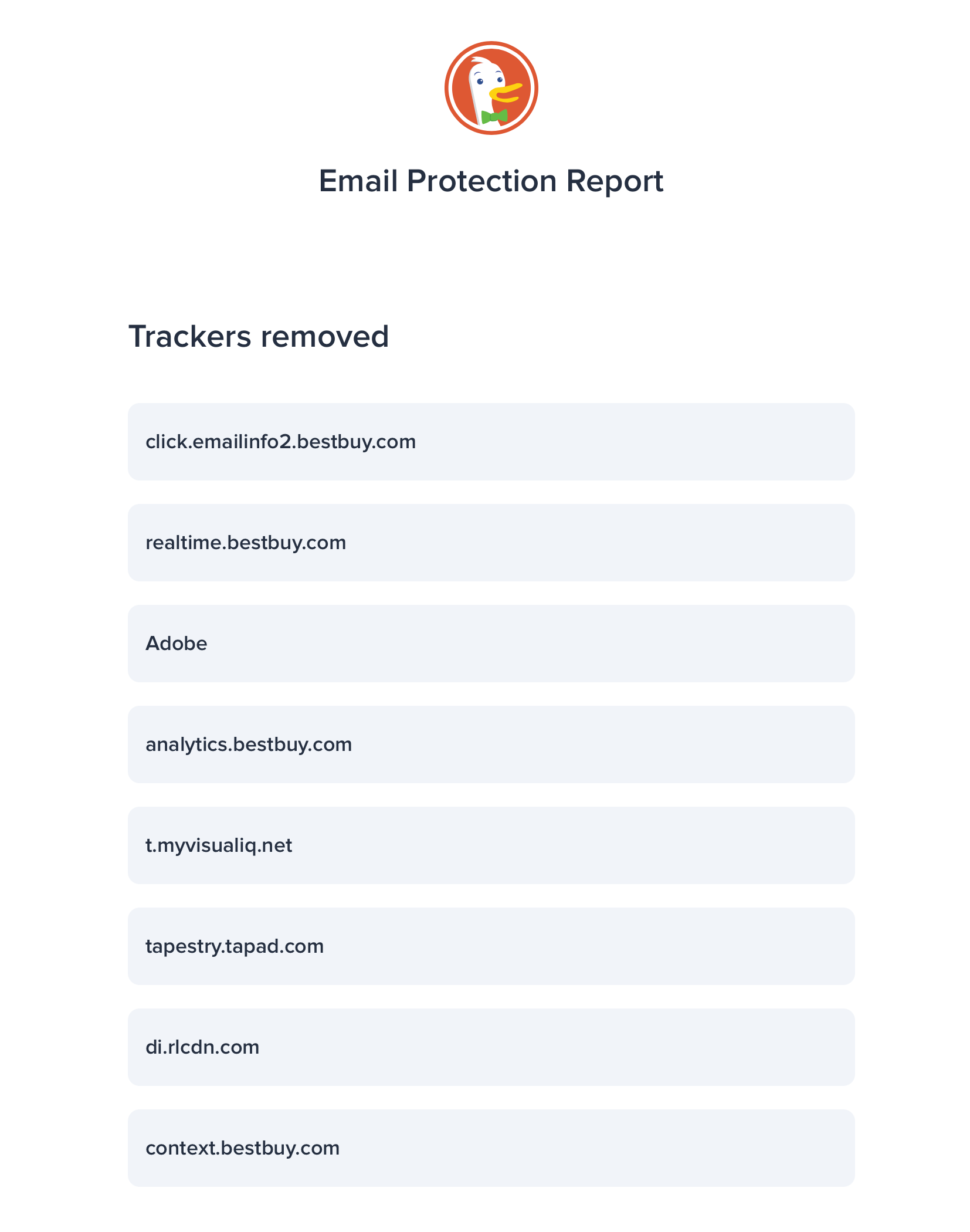 Duck Email Protection Report
