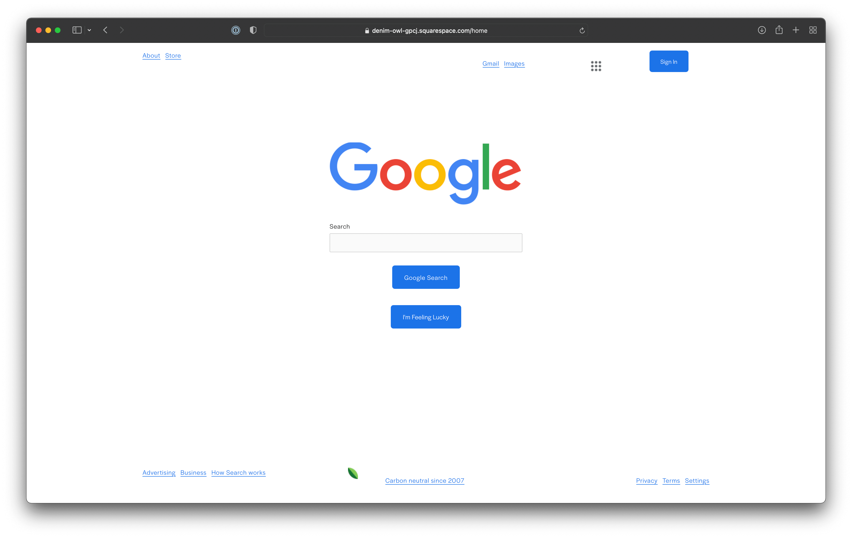 Google built on Squarespace