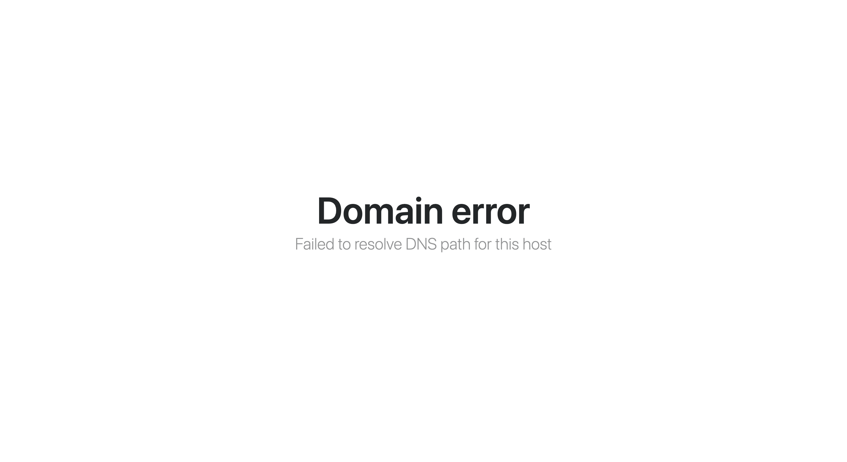 Ghost SSL/DNS Domain Error "Failed to resolved DNS path for this host"
