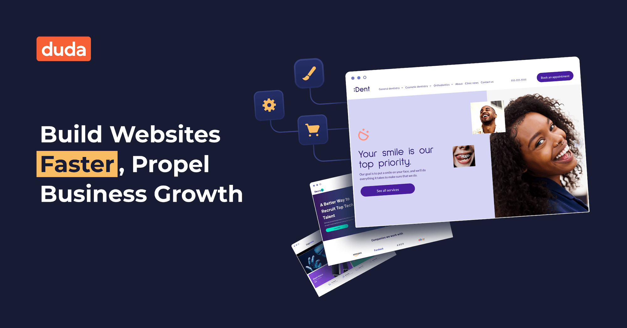 "Build websites faster, propel business growth"