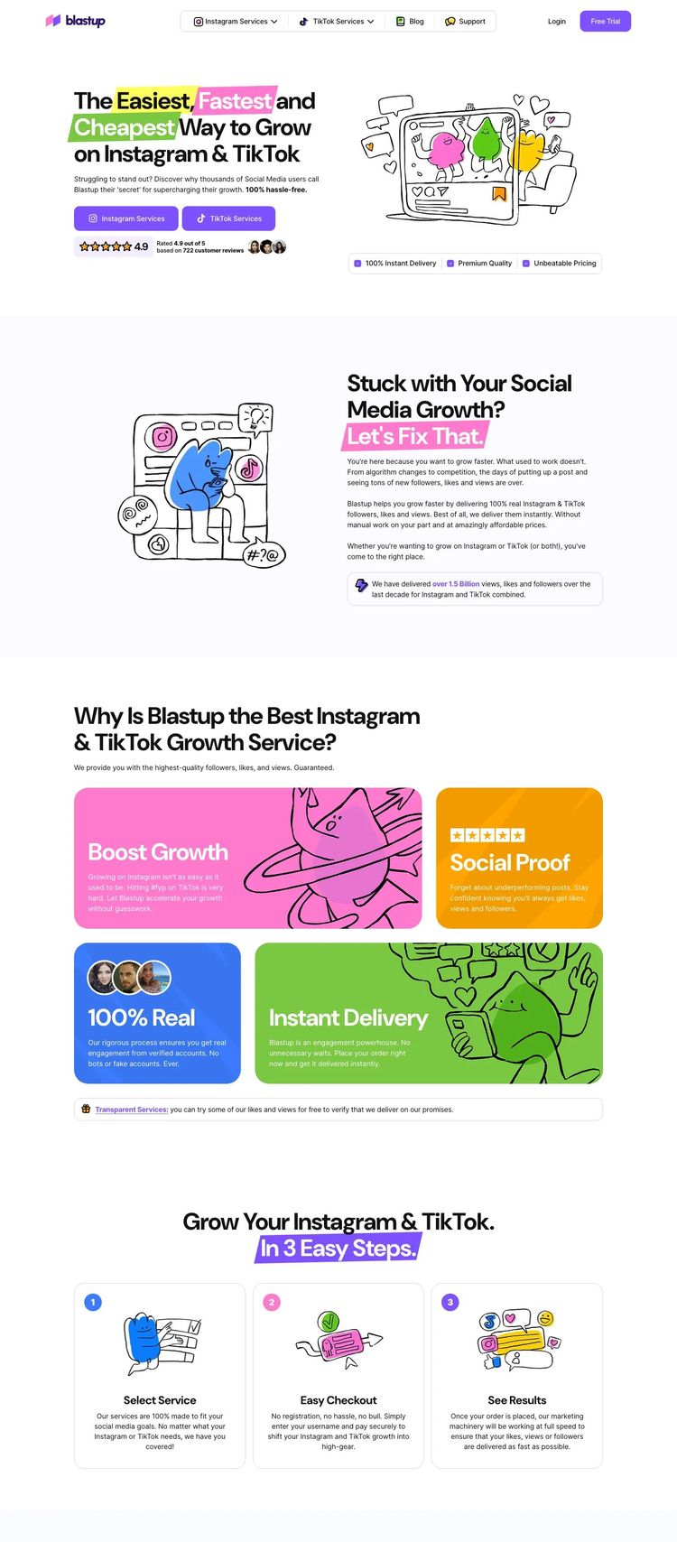 Screenshot 2 of Blastup (Example undefined TikTok Agency Website)