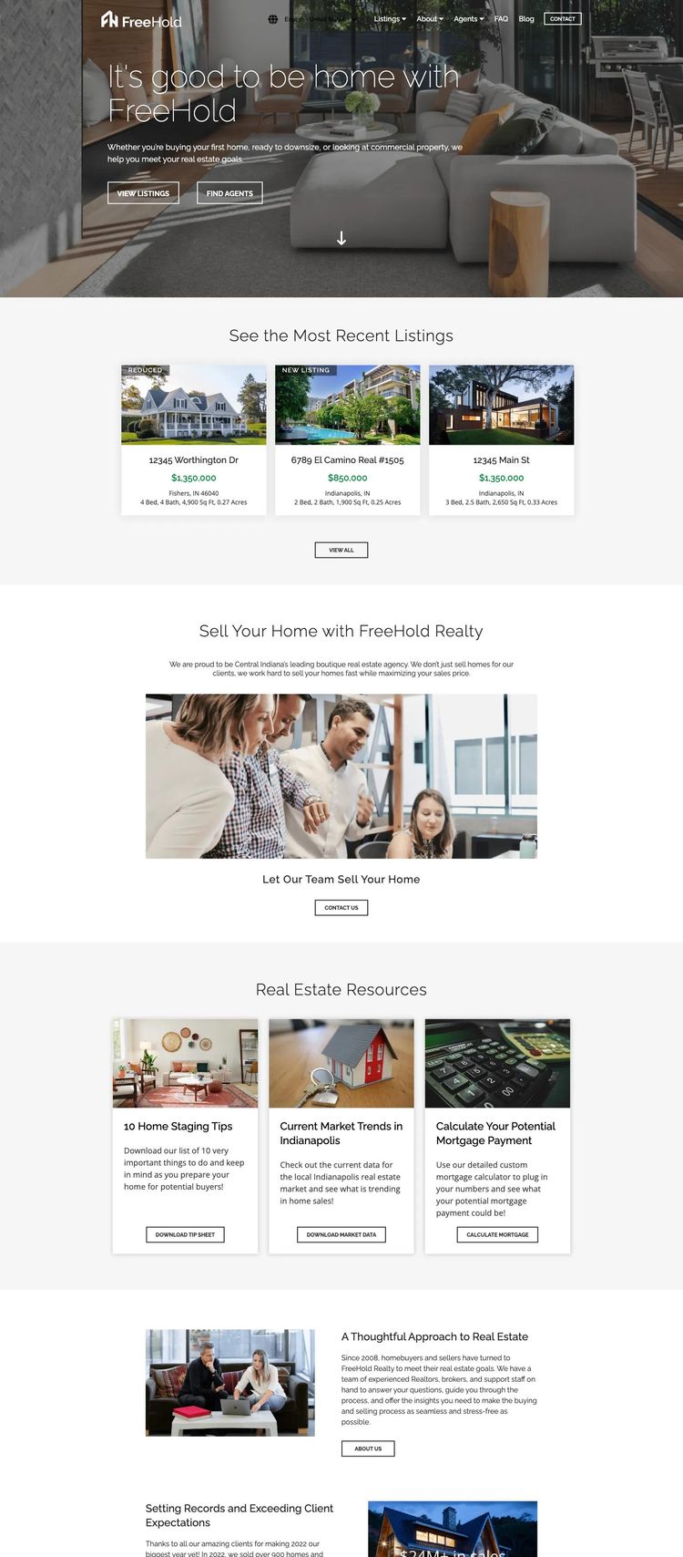 Screenshot 1 of Freehold Template
