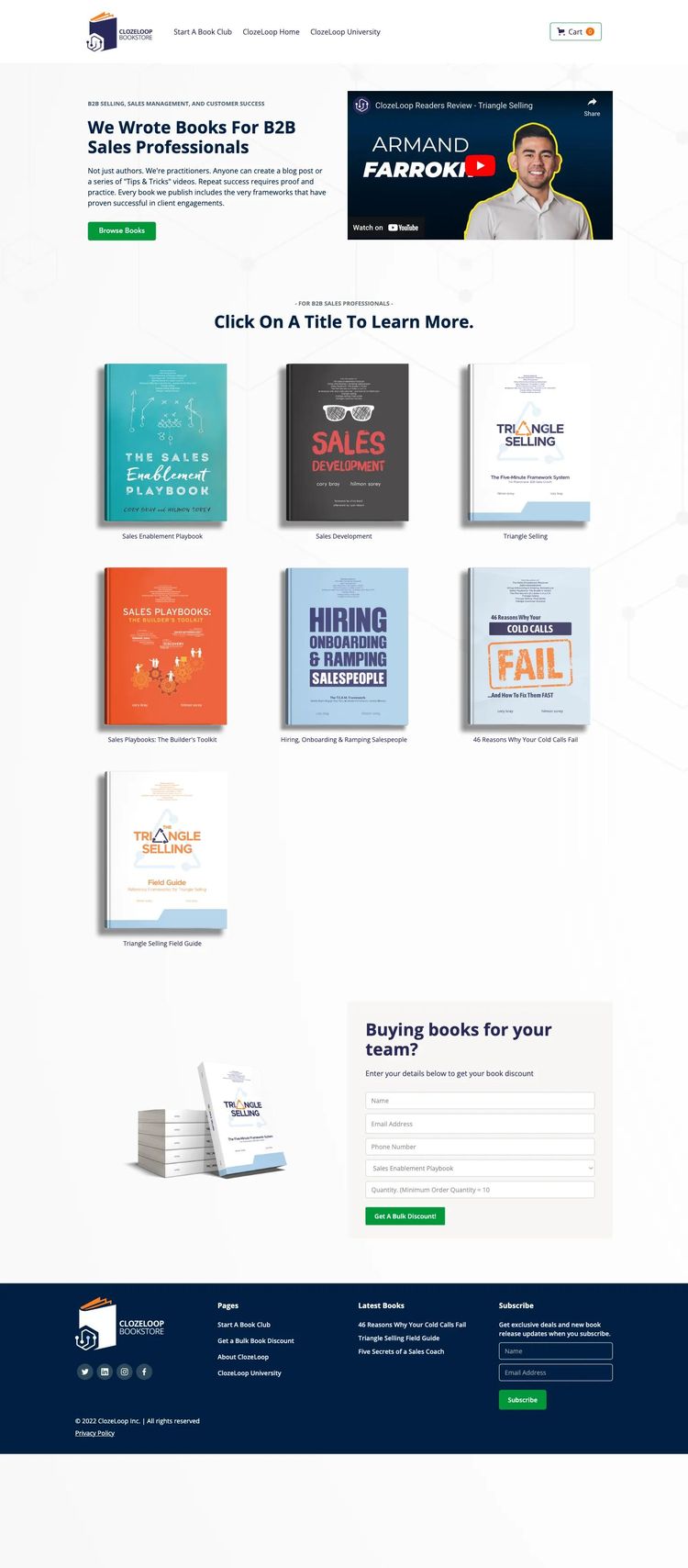 Screenshot 1 of ClozeLoop Bookstore (Example Webflow Ecommerce (General) Website)