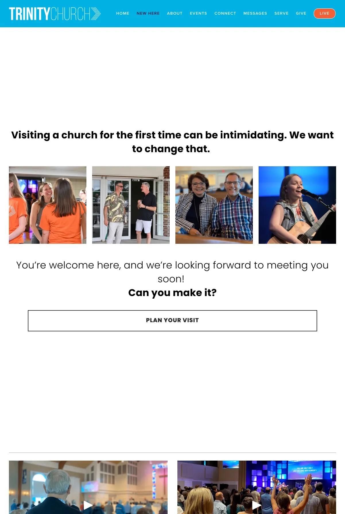 Screenshot 2 of Trinity Church (Example Squarespace Church Website)