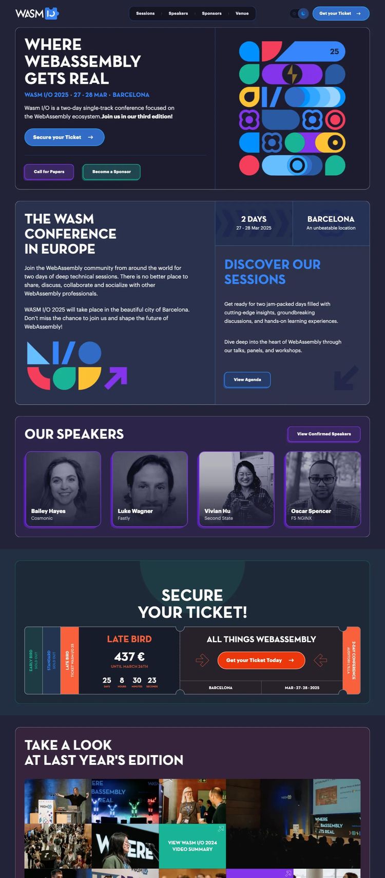 Screenshot 2 of WASM I/O (Example undefined Conference Website)