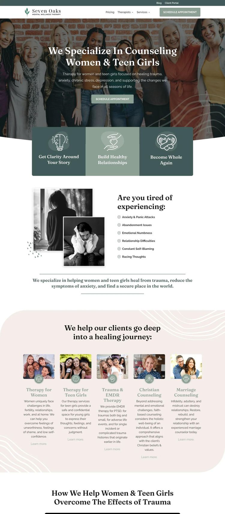 Screenshot 2 of Seven Oaks Therapy (Example WordPress Therapist Website)