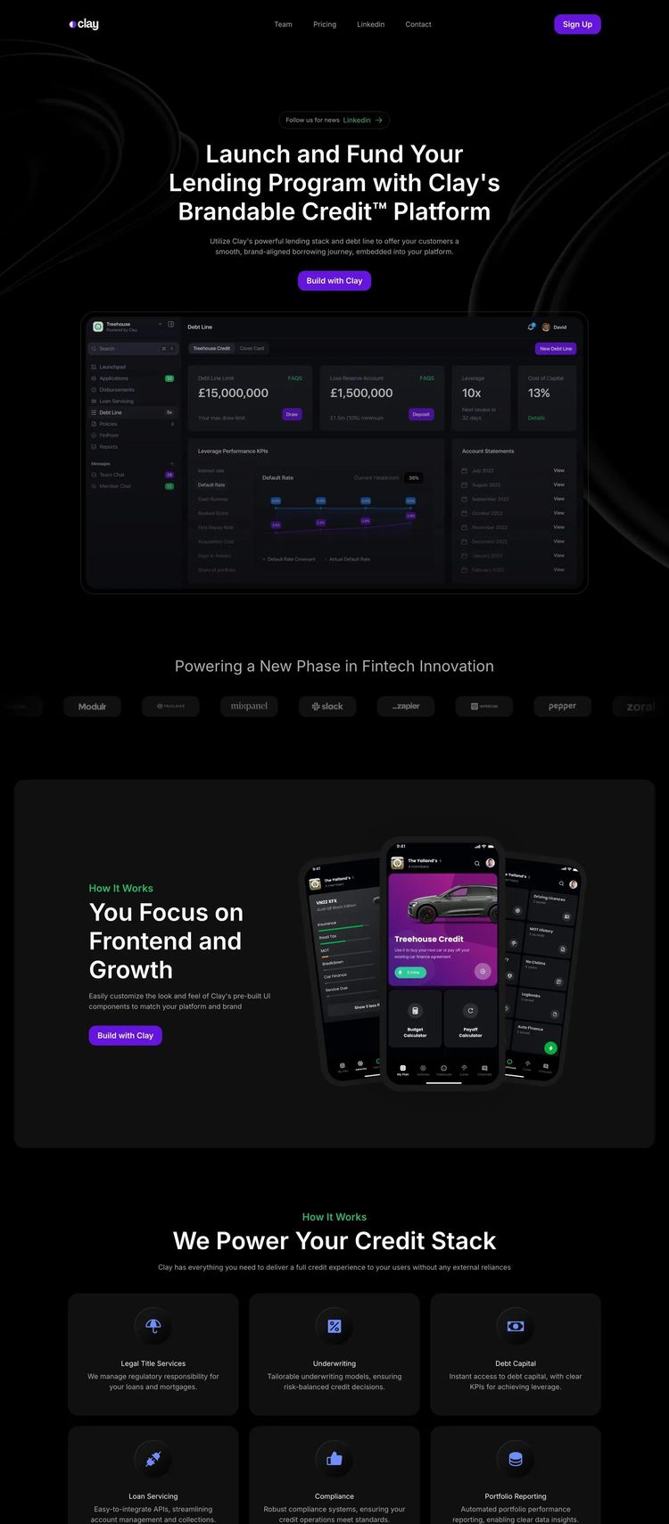 Screenshot 2 of Clay (Example Framer Financial Advisor Website)