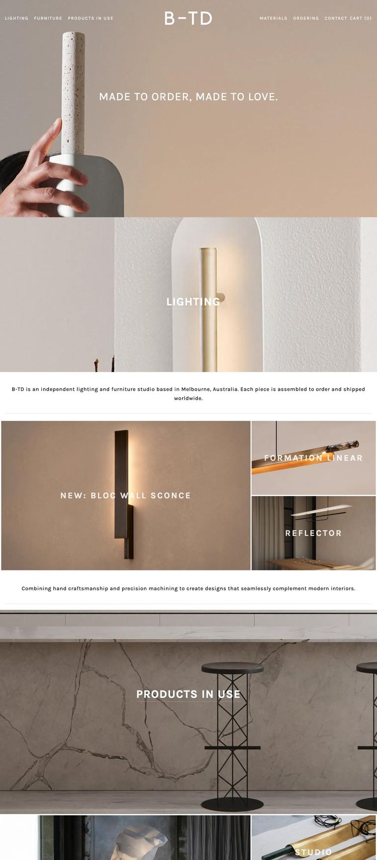 Screenshot 2 of Ben-Tovim Design (Example Squarespace Furniture Website)