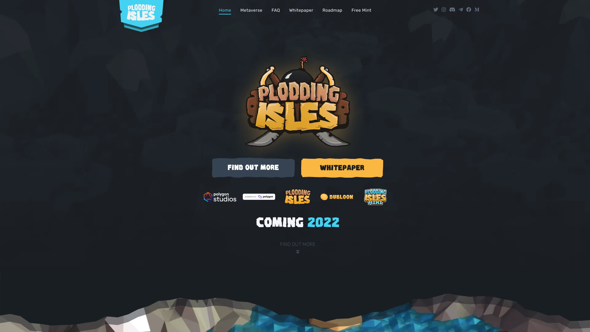 Screenshot of the Plodding Isles website