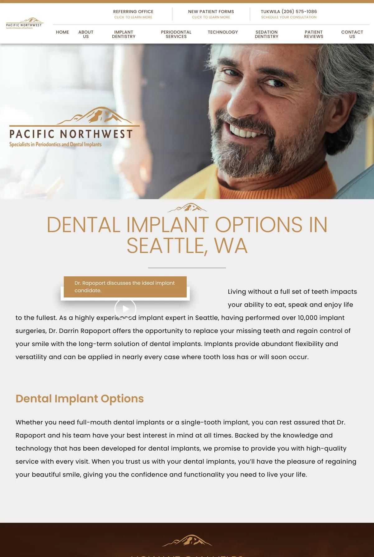 Screenshot 2 of Pacific Northwest Periodontics (Example Squarespace Dentist Website)