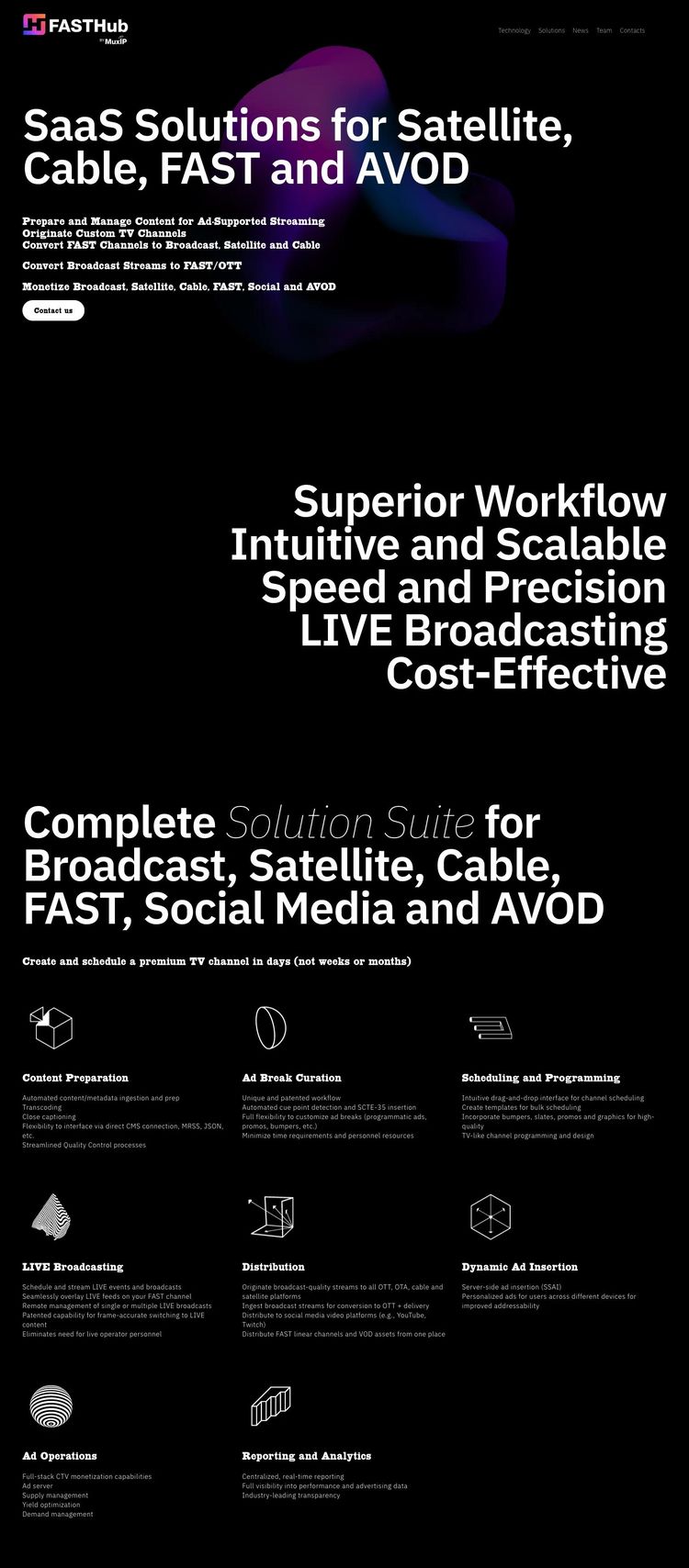 Screenshot 2 of MuxIP (Example Squarespace Software Development Website)
