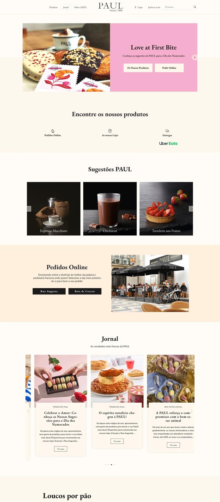 Screenshot 2 of PAUL (Example WordPress Bakery Website)