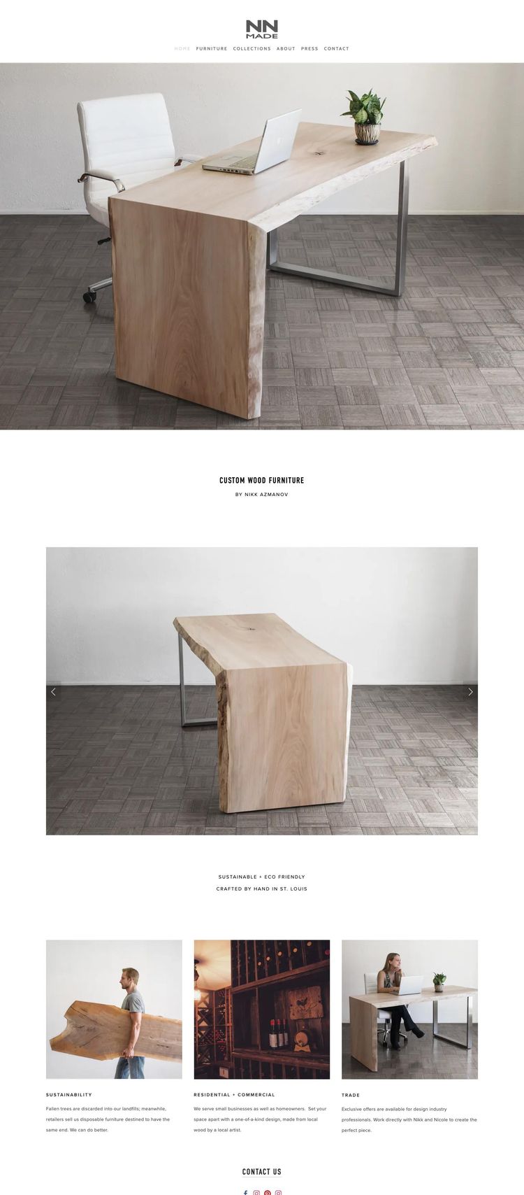 Screenshot 2 of NN MADE (Example Squarespace Arts and Crafts Website)