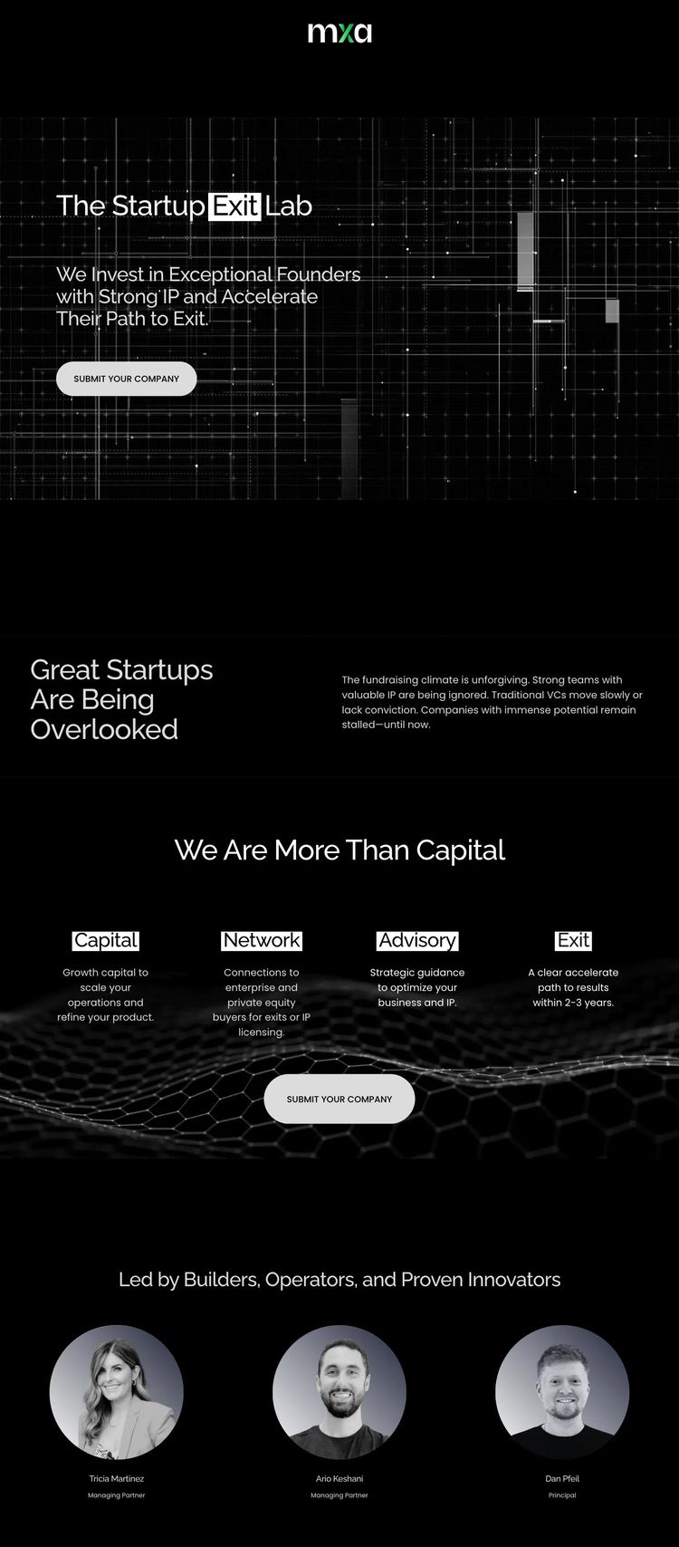 Screenshot 2 of MXA Ventures (Example Squarespace Business Consultant Website)