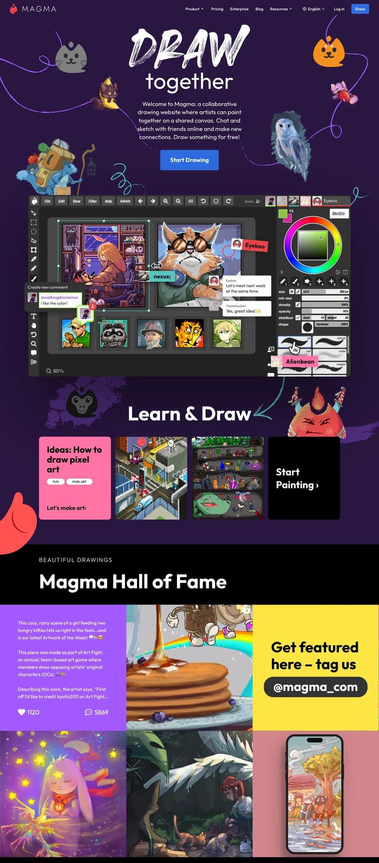 Screenshot 2 of Magma (Example Framer Arts and Crafts Website)