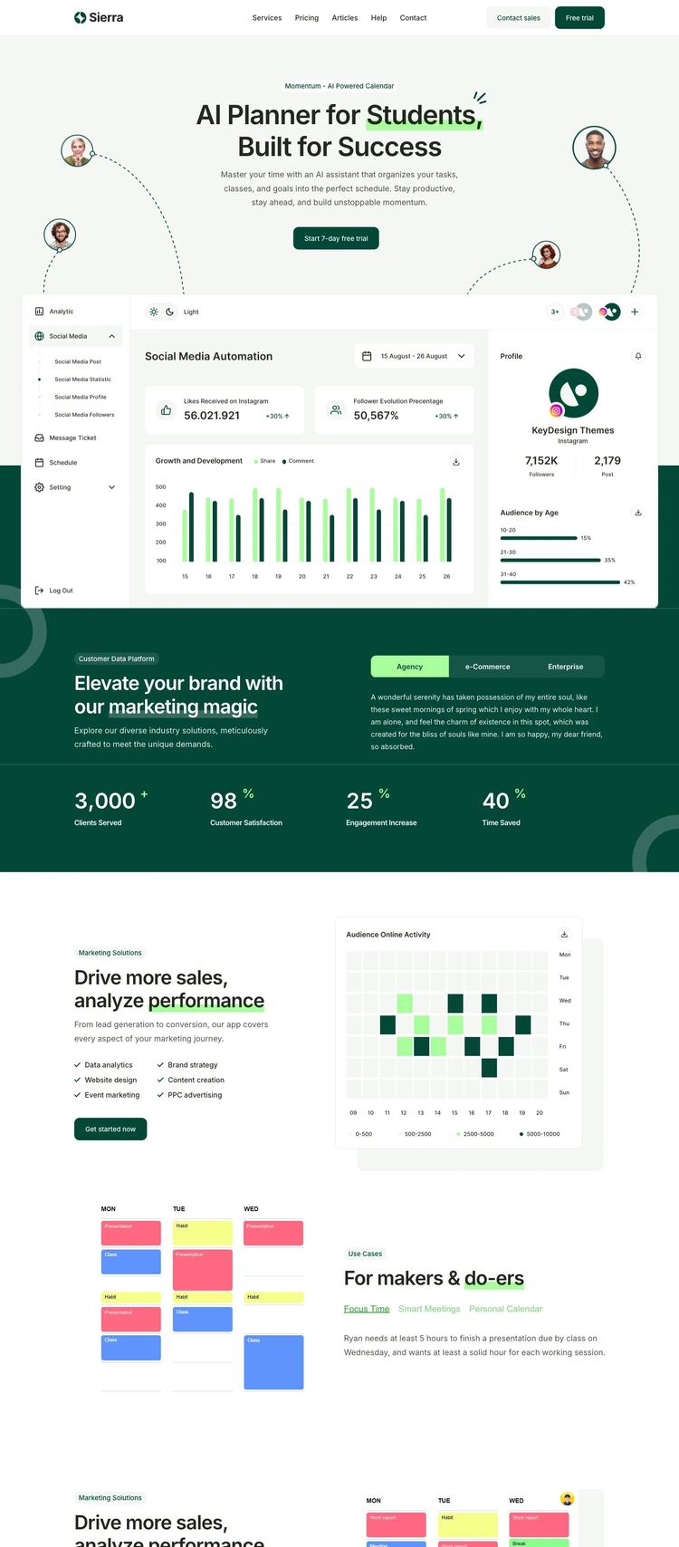 Screenshot 2 of Momentum (Example WordPress AI and Machine Learning Website)