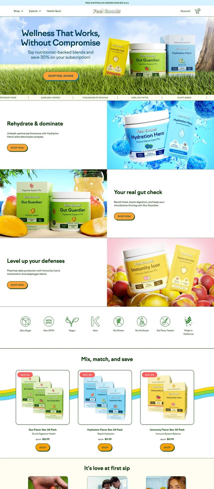 Screenshot 2 of Feel Goods (Example Shopify Health and Wellness Website)