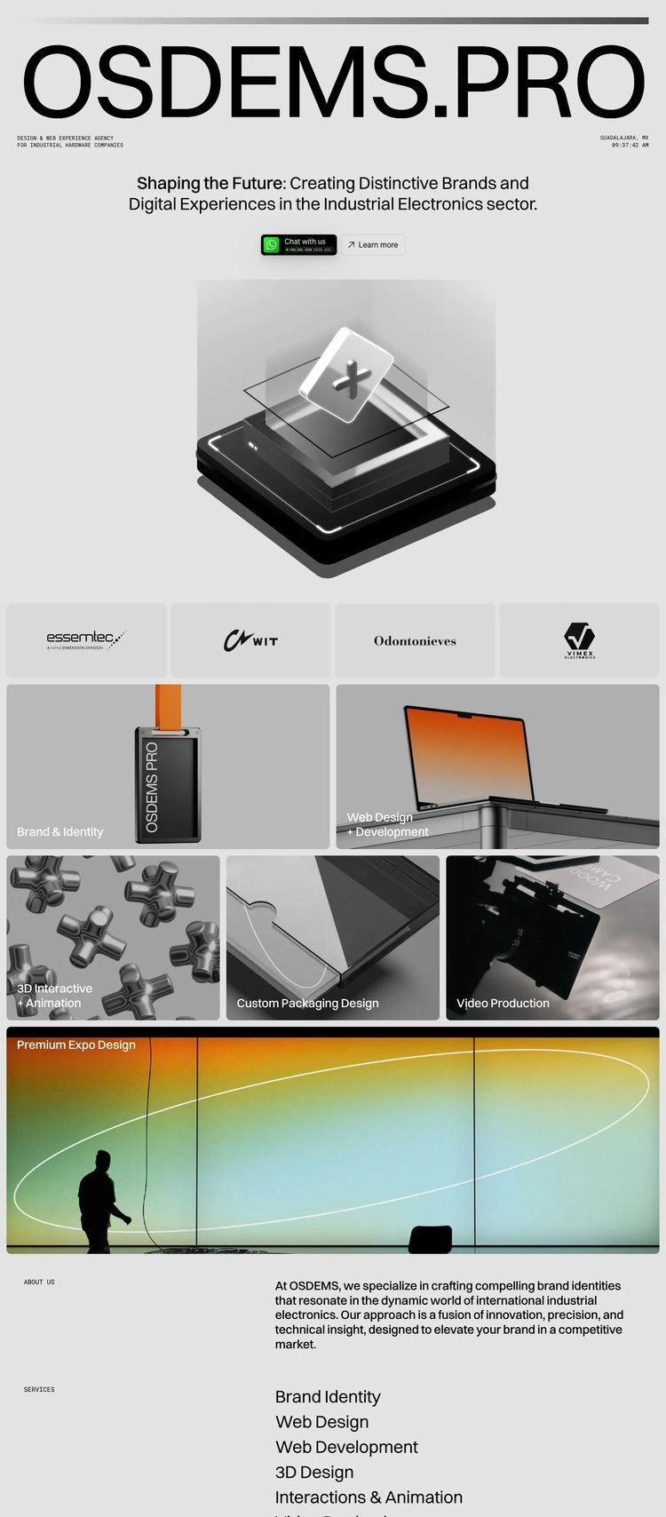 Screenshot 2 of OSDEMS (Example Framer Design Agency/Studio Website)
