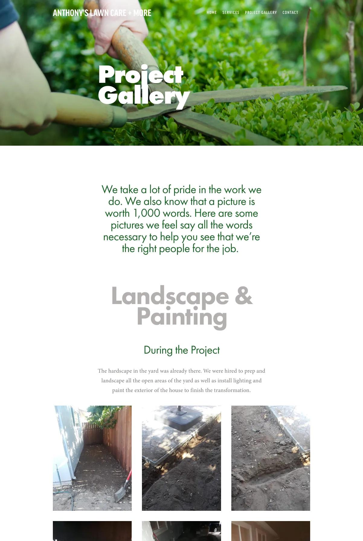Screenshot 3 of Anthony's Lawn Care + More (Example Squarespace Lawn Care Website)