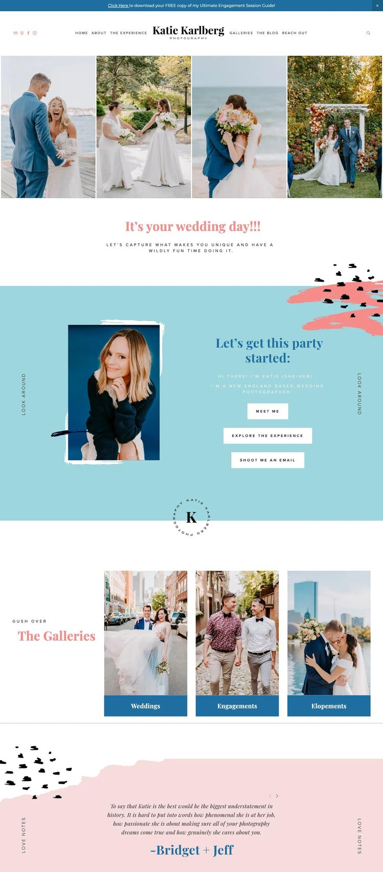Screenshot 2 of Katie Karlberg Photo (Example Squarespace Photography Website)