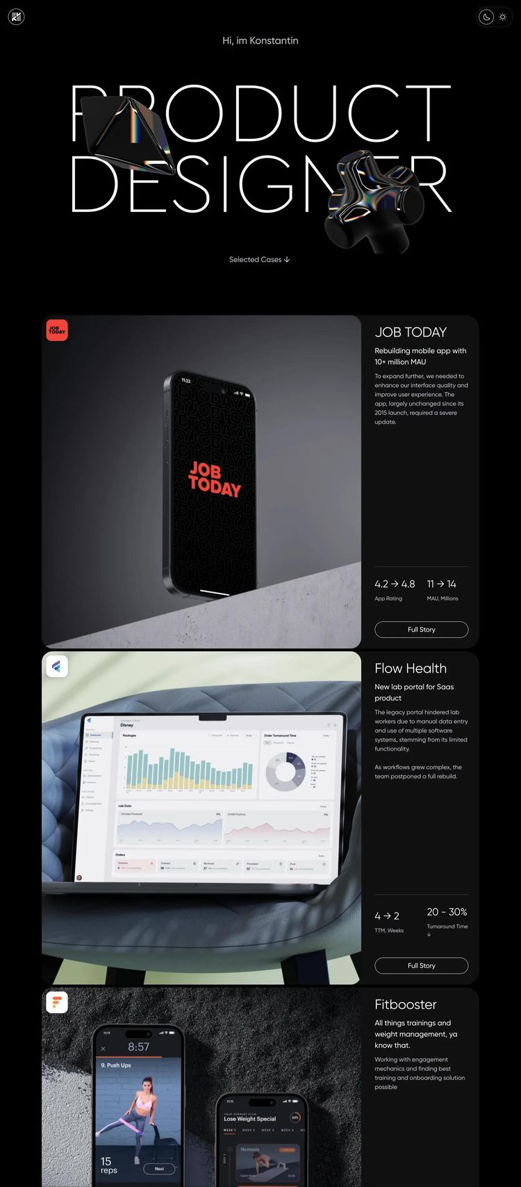 Screenshot 2 of Job Today (Example Framer Mobile App Website)
