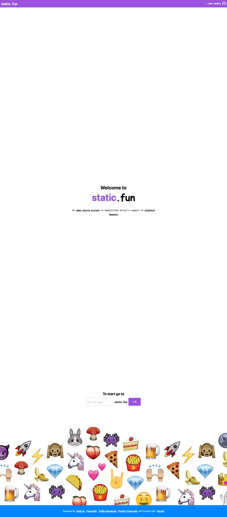 Screenshot 1 of Static.fun Template
