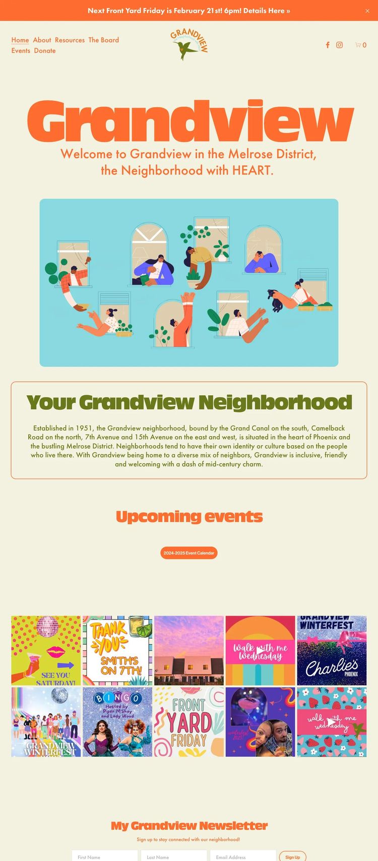 Screenshot 2 of Grandview (Example Squarespace Community Center Website)