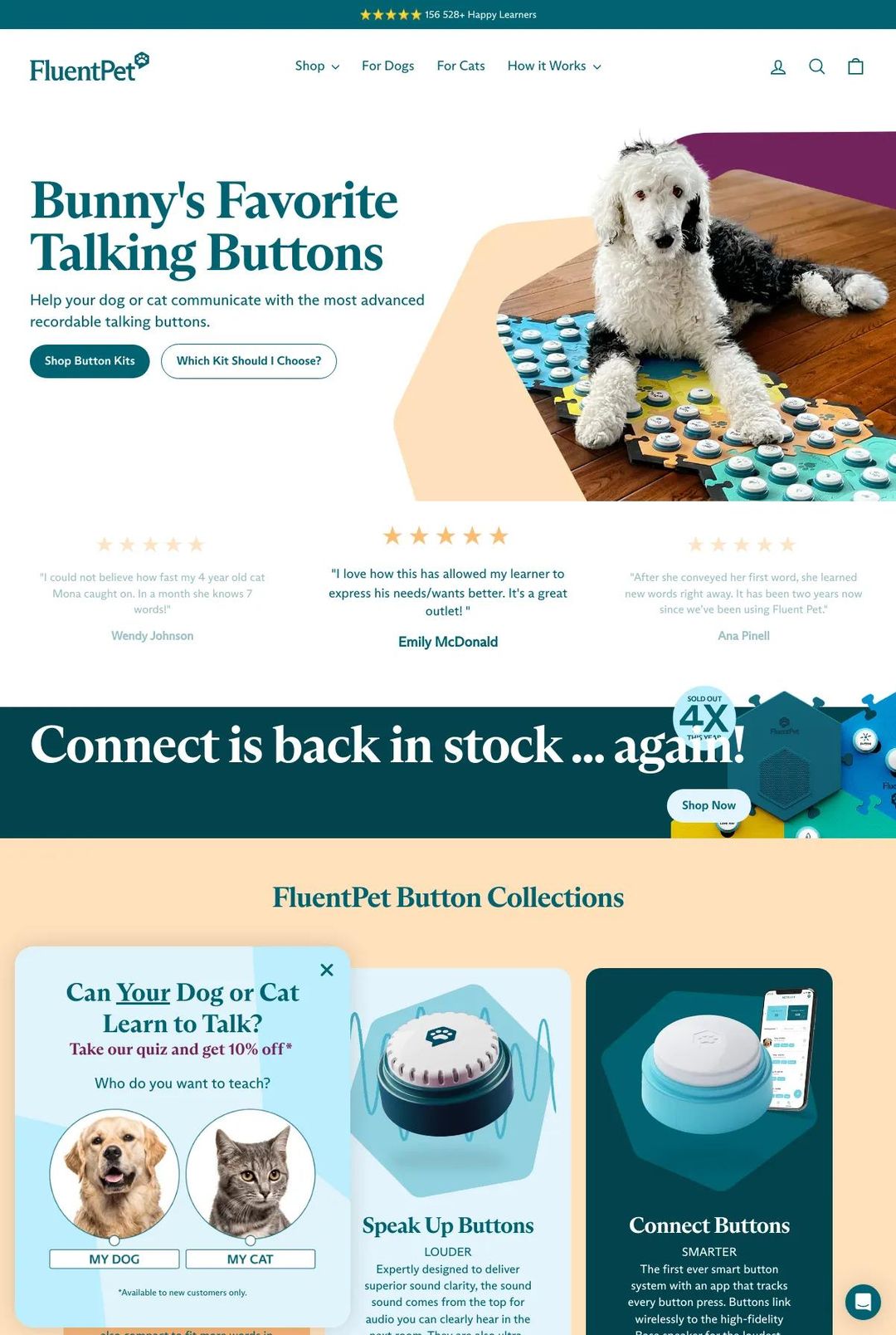 Screenshot 1 of Fluent Pet (Example Shopify Pet Website)