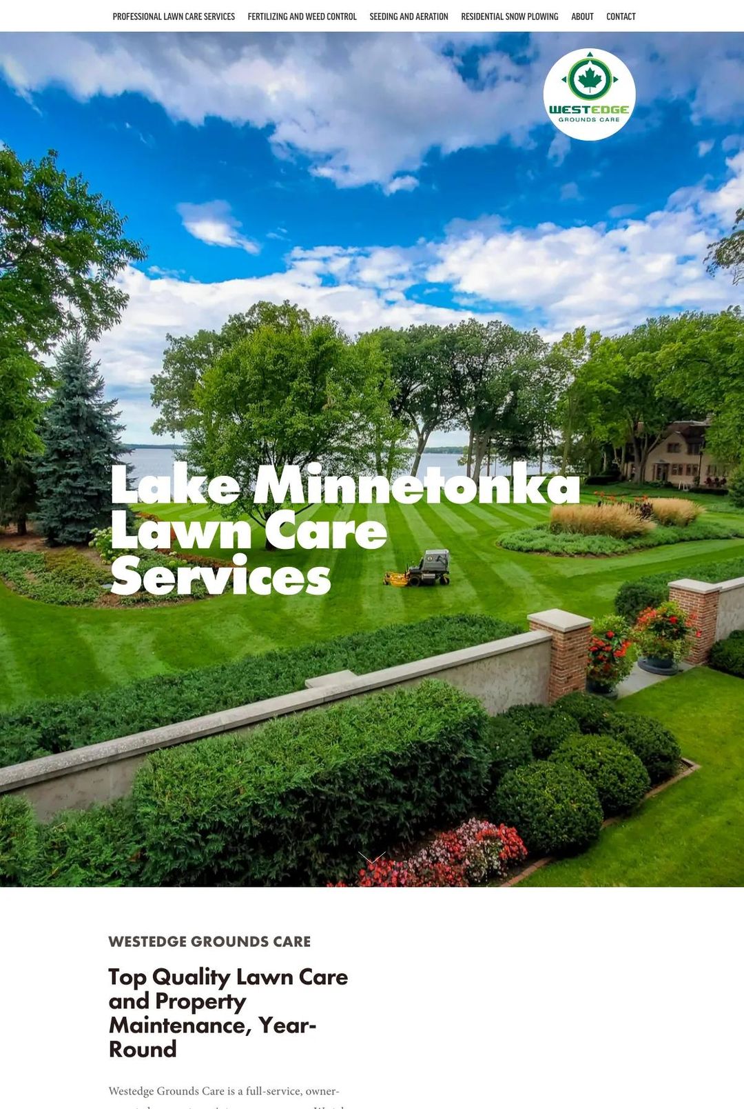 Screenshot 1 of Westedge Grounds Care (Example Squarespace Lawn Care Website)