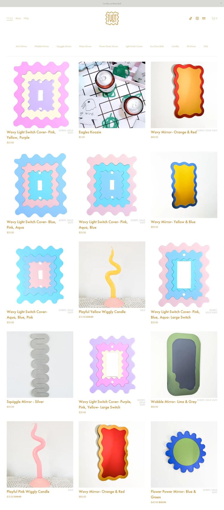 Screenshot 2 of TYST (Example Squarespace Arts and Crafts Website)