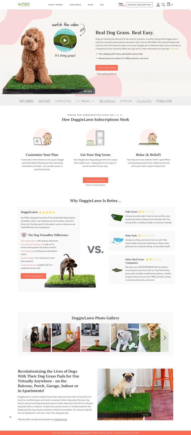 Screenshot 2 of DoggieLawn (Example Shopify Pet Services Website)