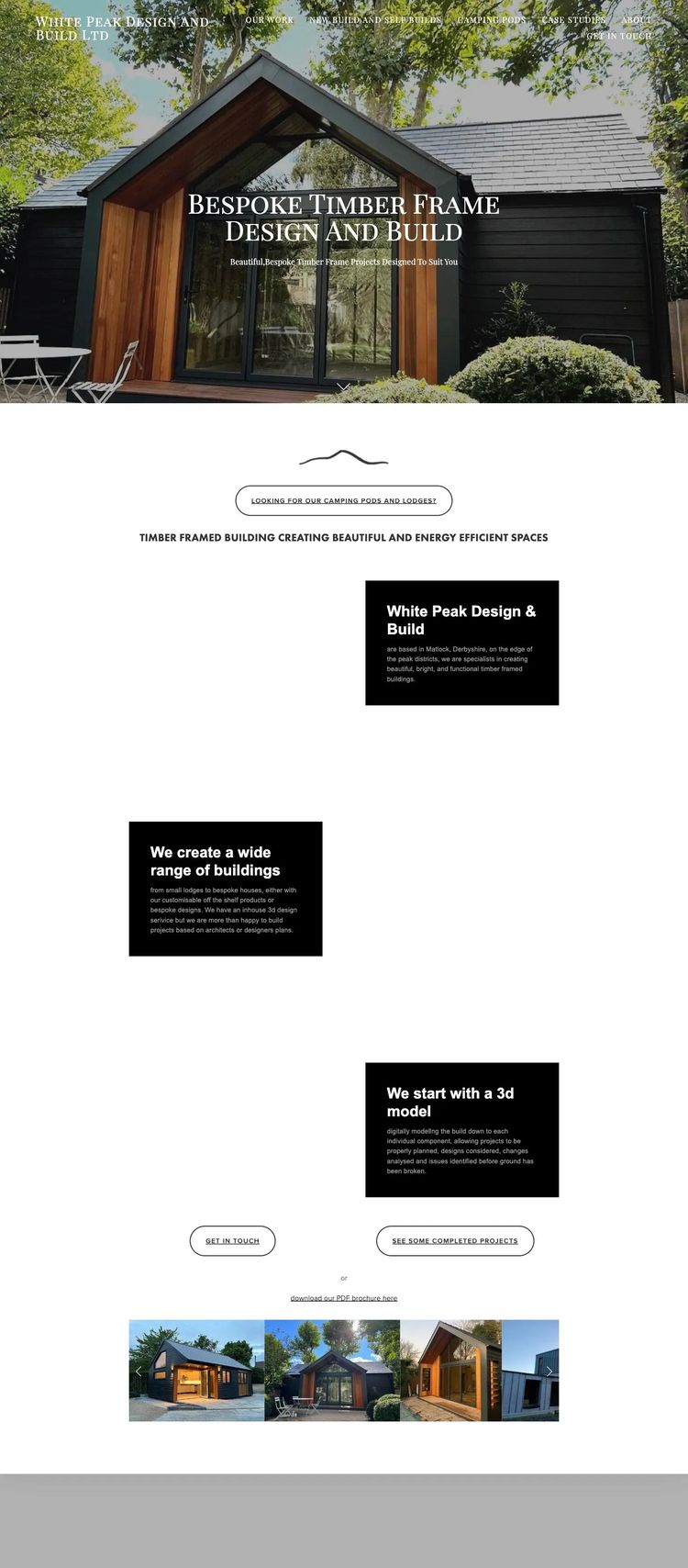 Screenshot 2 of White Peak Design and Build (Example Squarespace Architect Website)