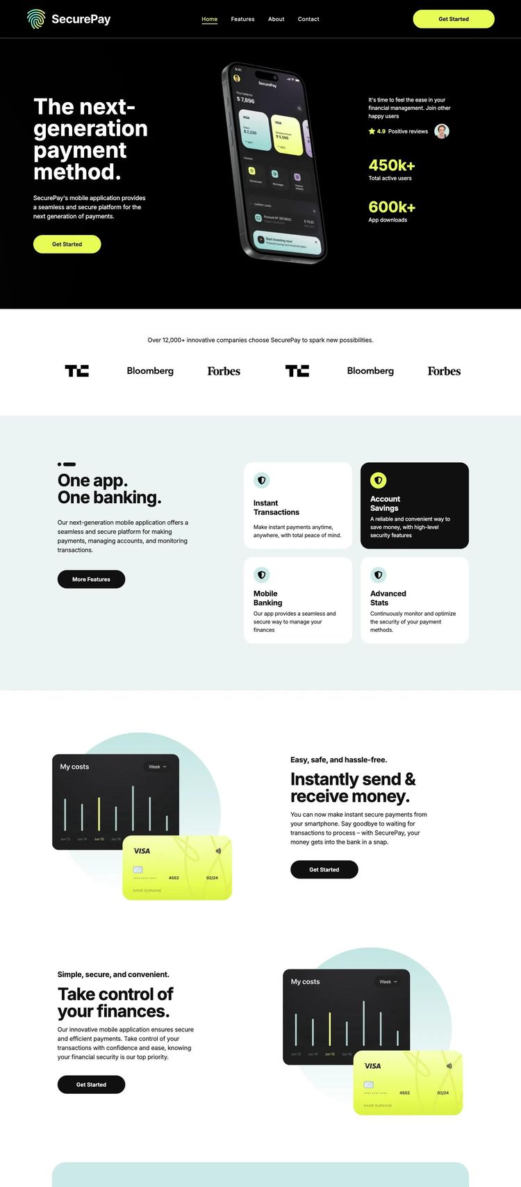 Screenshot 1 of Mobile App Template